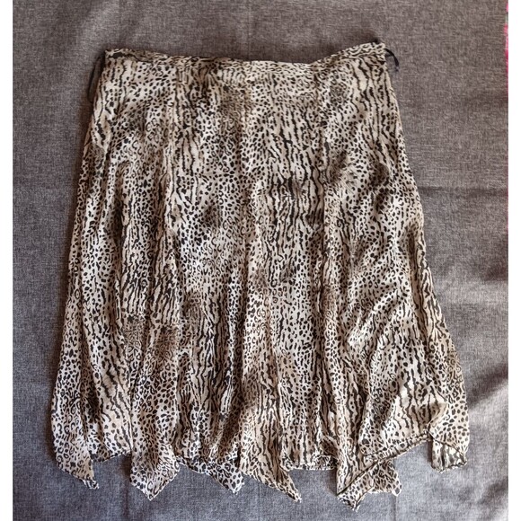 Skirt 22W Women Sheri Martin Animal Print Pleated Knee Length - Picture 1 of 7